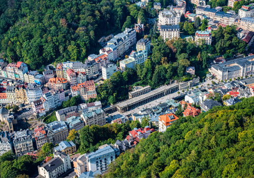 Vyhlídkový let nad Karlovy Vary