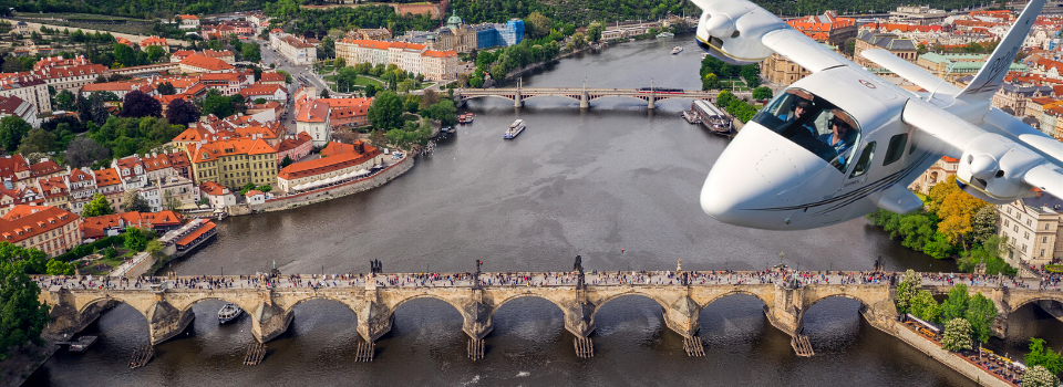 Vyhlídkový let Praha centrum